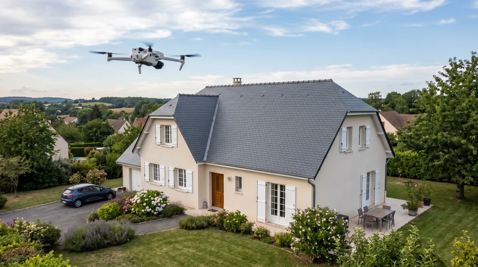 Inspection Commerciale Du Toit Par Drone